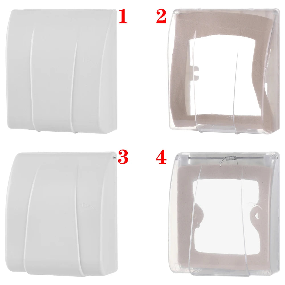 Transparent 86 Type Switch protective Cover Switch Splash Box Power Outlet Box Socket Waterproof Box For Kitchen Toilet Bathroom Oasis Select