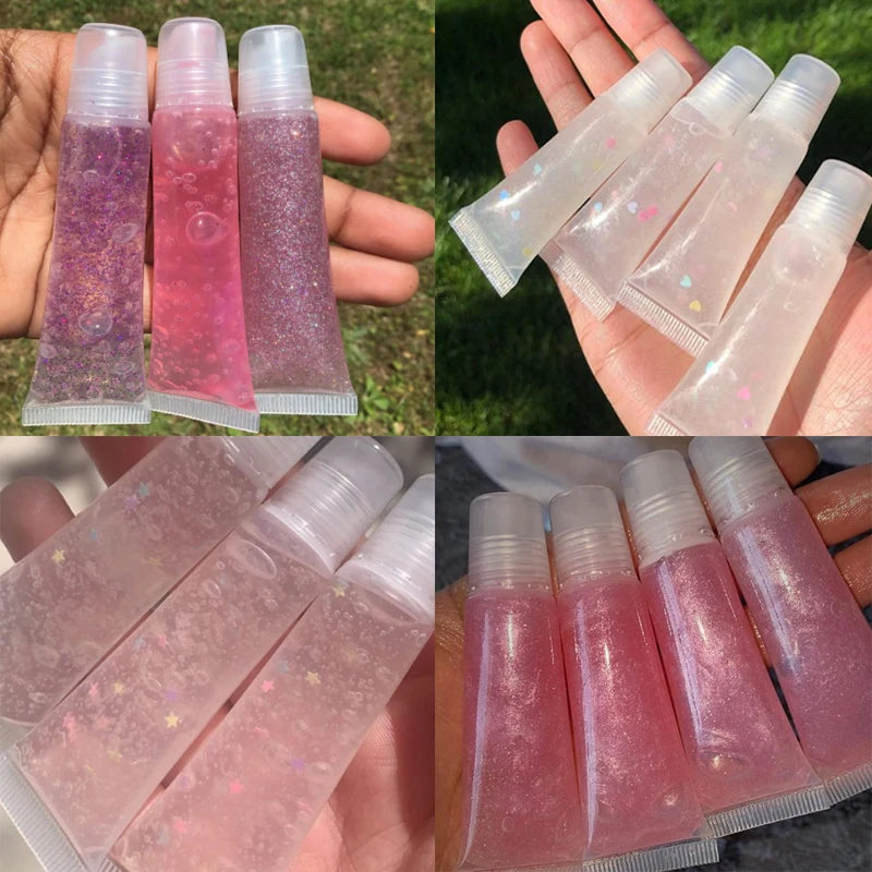 Empty Lip Gloss Tubes with Syringe Clear Soft Lip Gloss Container Refillable Lipgloss Tubes for DIY Cosmetic Makeup Oasis Select