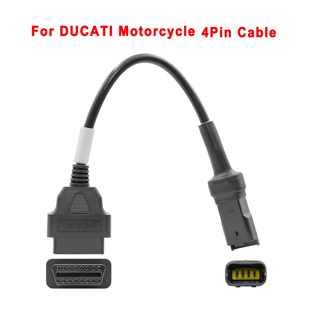Motorcycle OBD2 Extension Cable – KTM Yamaha Honda Suzuki Ducati OBD2 Diagnostic Cable Oasis Select For Ducati 4pin