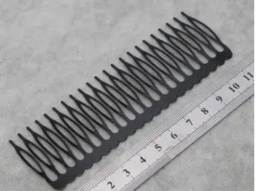 10pcs Gold Metal Side Hair Combs Plain Blank Headpiece French Twist Clip For DIY Wedding Bridal Veil Combs Decor Hair Accessory Oasis Select Black 22