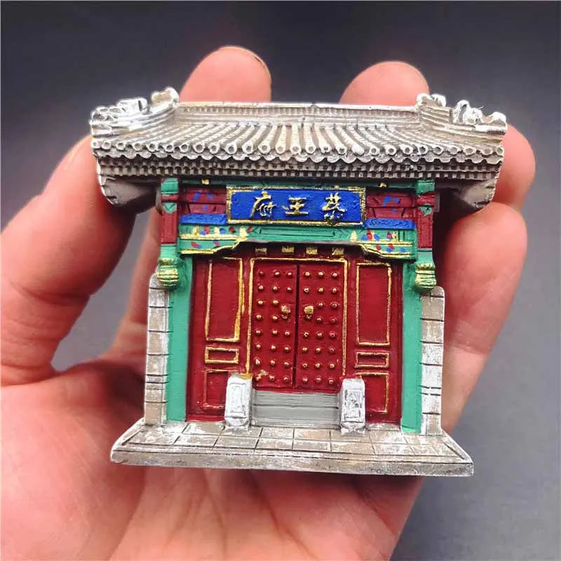 China Travel Fridge Magnets Resin Souvenirs Beijing Forbidden City Huabiao Tiananmen Stone Lion High-end 3D Refrigerator Sticker Oasis Select