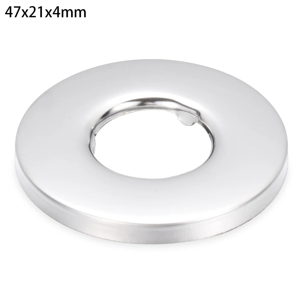 1PC Self-Adhesive Stainless Steel Faucet Decorative Cover Shower Chrome Finish Water Pipe Wall Covers Bathroom Accessories Oasis Select 47x21x4mm