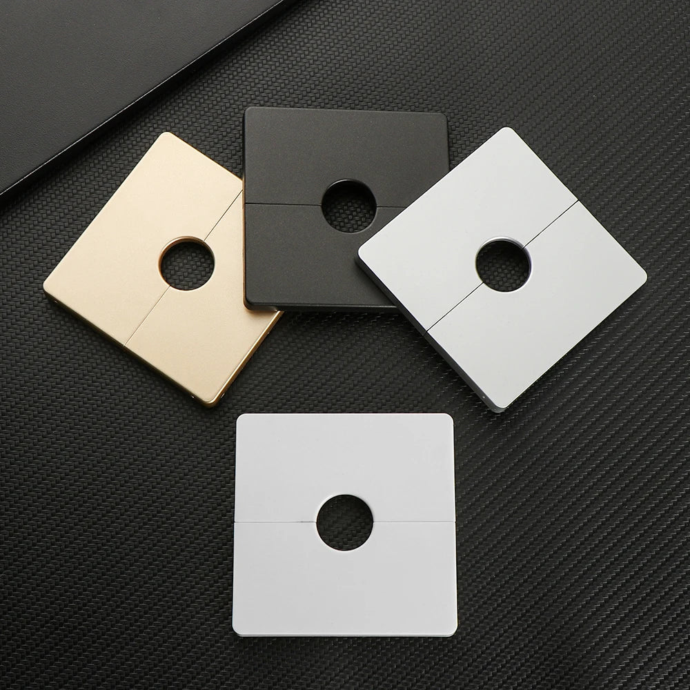 86Type ABS Wall Wire Hole Cover Air-conditioning Dust Pipe Plug Reserved Drill Hole Panel Decor Office Desk Hole Cap Hardware Oasis Select
