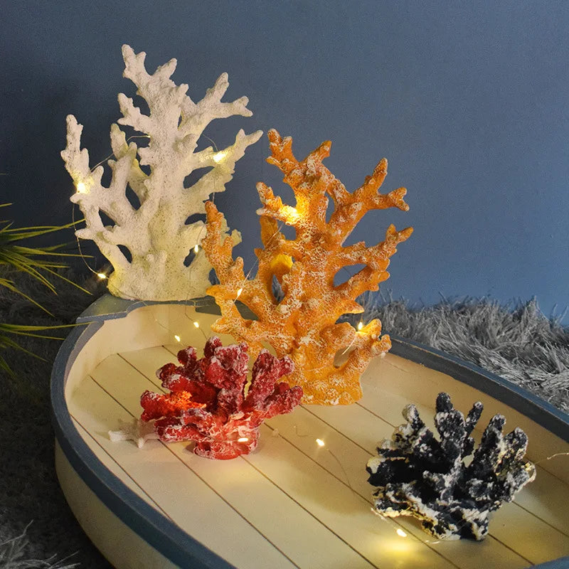 Mediterranean style resin false coral tree ornaments aquarium landscaping ocean style theme ornaments home decor Oasis Select