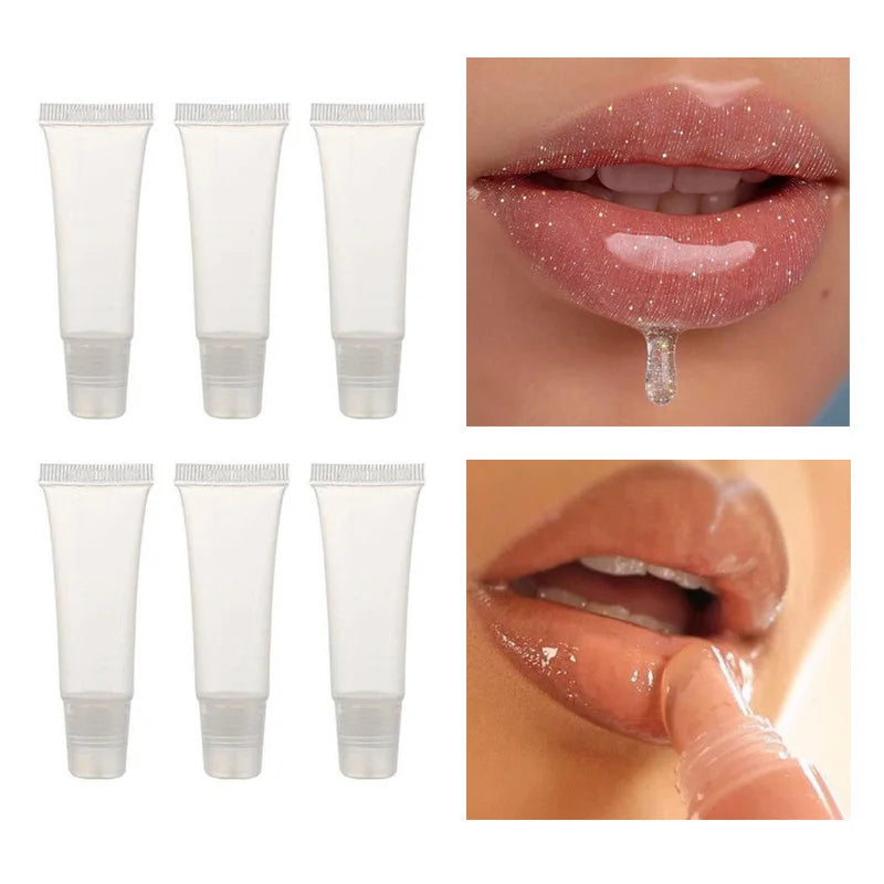 Empty Lip Gloss Tubes with Syringe Clear Soft Lip Gloss Container Refillable Lipgloss Tubes for DIY Cosmetic Makeup Oasis Select