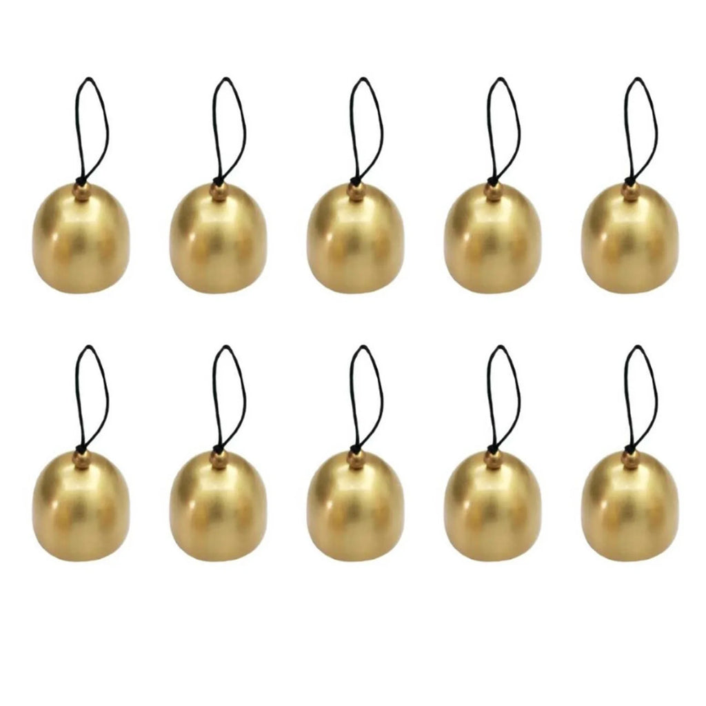 10pc Brass Jingle Bells – Christmas DIY Crafts & Wind Chimes