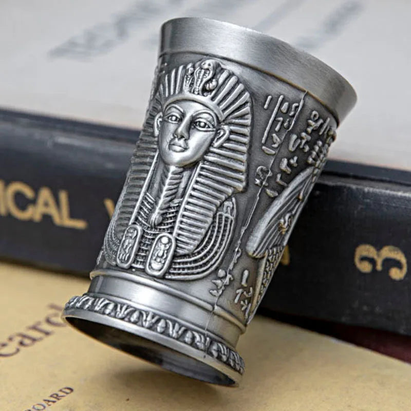 Ancient Egypt Retro Metal Wine Glass – Aluminum Alloy Goblet Decorative Wine Goblet Oasis Select