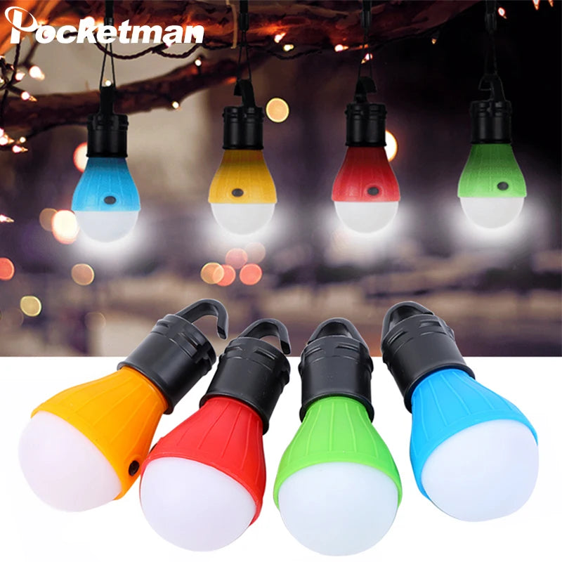 Portable LED Lamp Bulb Camping Light Emergency Light with Hanging Hook Tent Light Camping Lantern Waterproof Oasis Select