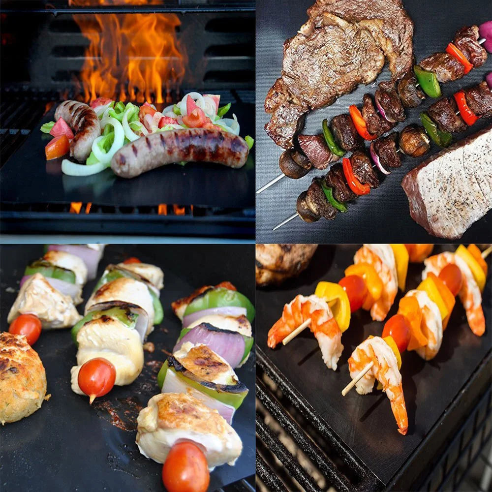 Reusable Nonstick BBQ Grill Mat & Oven Baking Sheet – Set of 8 BBQ Grill Mat Oasis Select