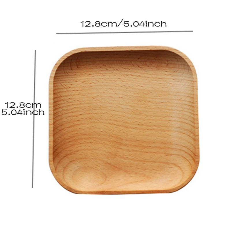 Wood Serving Tray – Round & Square Wooden Platter for Fruit & Cake Wooden Serving Tray Oasis Select Square 12.8x12.8cm