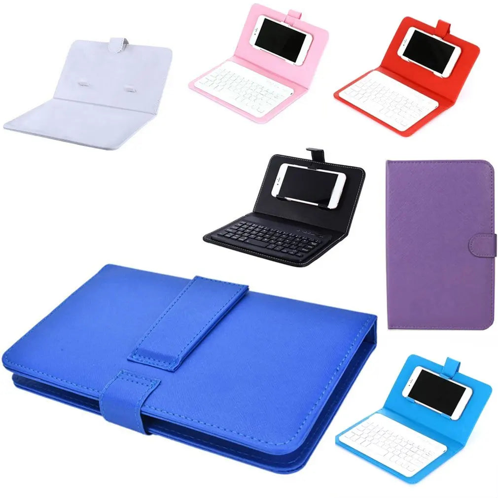 Wireless Bluetooth Keyboard For Iphone Huawei Xiaomi Tablet Mini Keyboard Mobile Phone Gaming Keyboard PU Case Support Oasis Select