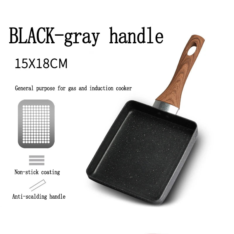 CHANSUNRUN Non-Stick Omelet Pan – Egg & Pancake Skillet Non-Stick Skillet Oasis Select 1pc black 15x18cm