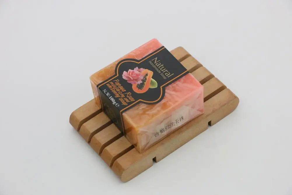 Natural Handmade Soap Bamboo Charcoal Oil Control Facial Cleaning Soap Chamomile Volcanic mud Hydrating Exfoliating Bath Soap Oasis Select Papaya rose China Mainland