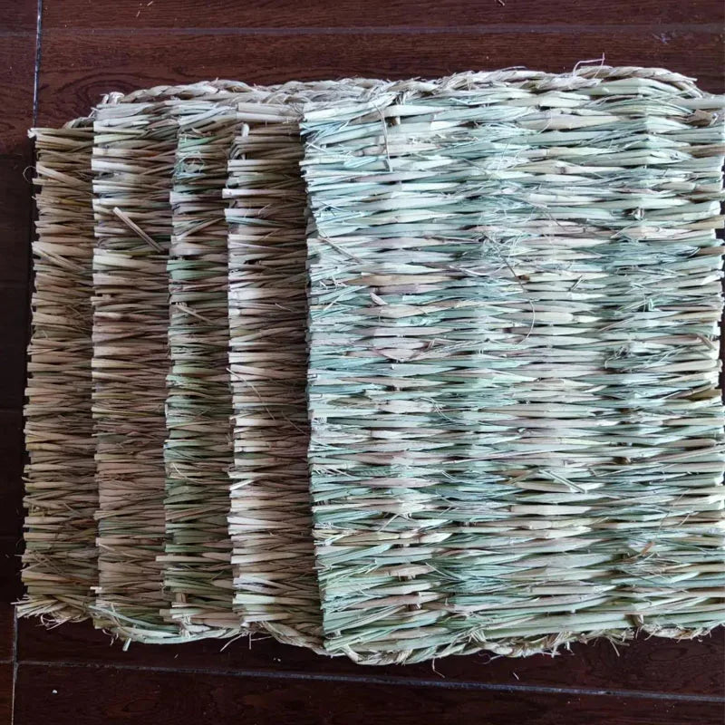 Rabbit Grass Chew Mat Small Animals Hamster Guinea Pig Cage Lapin Pour Maison Bird Nests Bunny House Pad for Rabbits Accessories Oasis Select