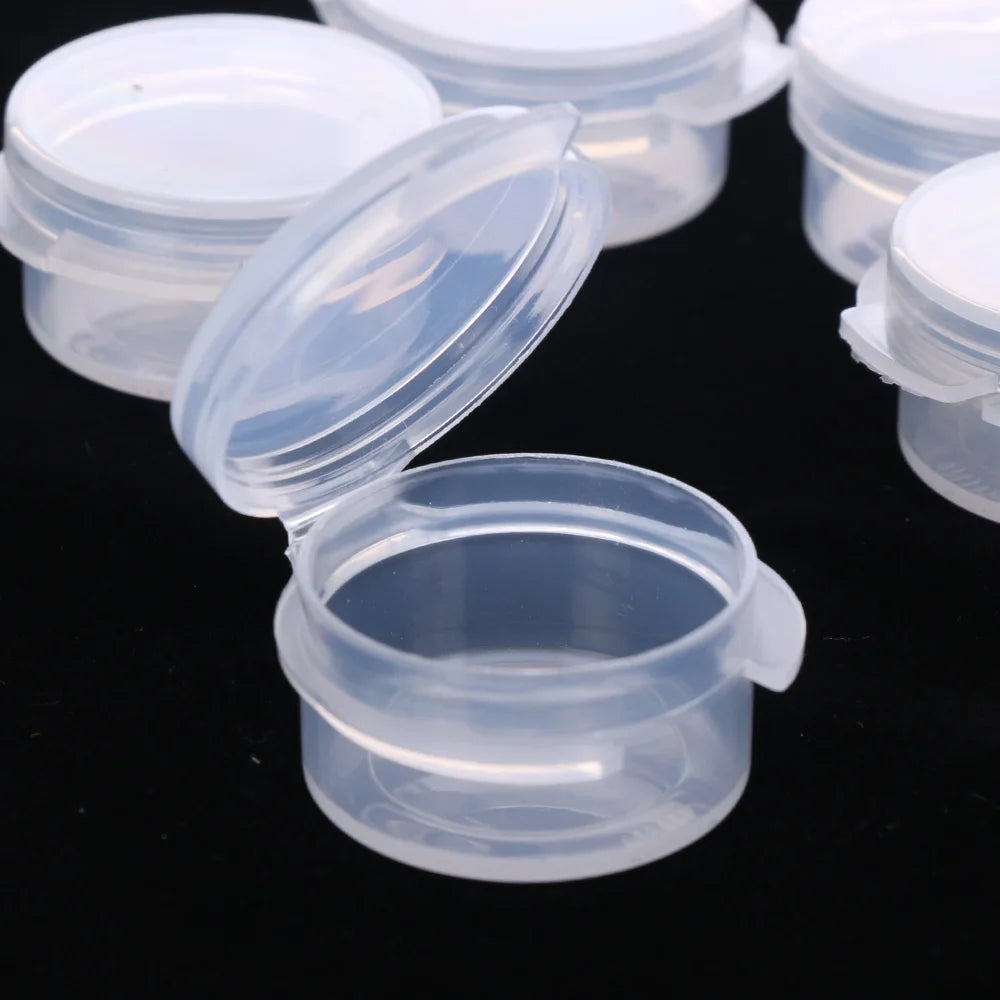 5pc 5g Make Up Jars For Small Business Mini Sample Bottle Sealing Pot Face Cream Container Plastic Transparent Case Portable Box Oasis Select