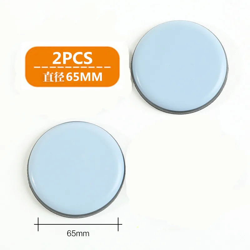 4PCS Floor Rubber Protector Pads Self-Adhesive Anticollision Round Mat Chair Table Glides Furnitures Legs Slider Home Supplies Oasis Select Round 65mm 2pcs