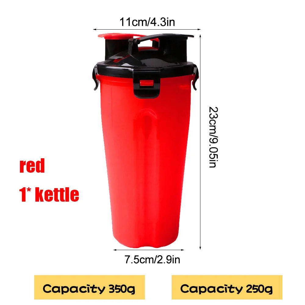 2-in-1 Portable Pet Water & Food Container with Folding Bowl Pet Travel Feeder Oasis Select light green
