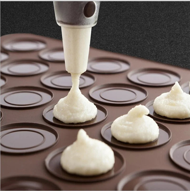 48-Cavity Silicone Macaron Baking Mat – Non-Stick DIY Mold Silicone Baking Mat Oasis Select