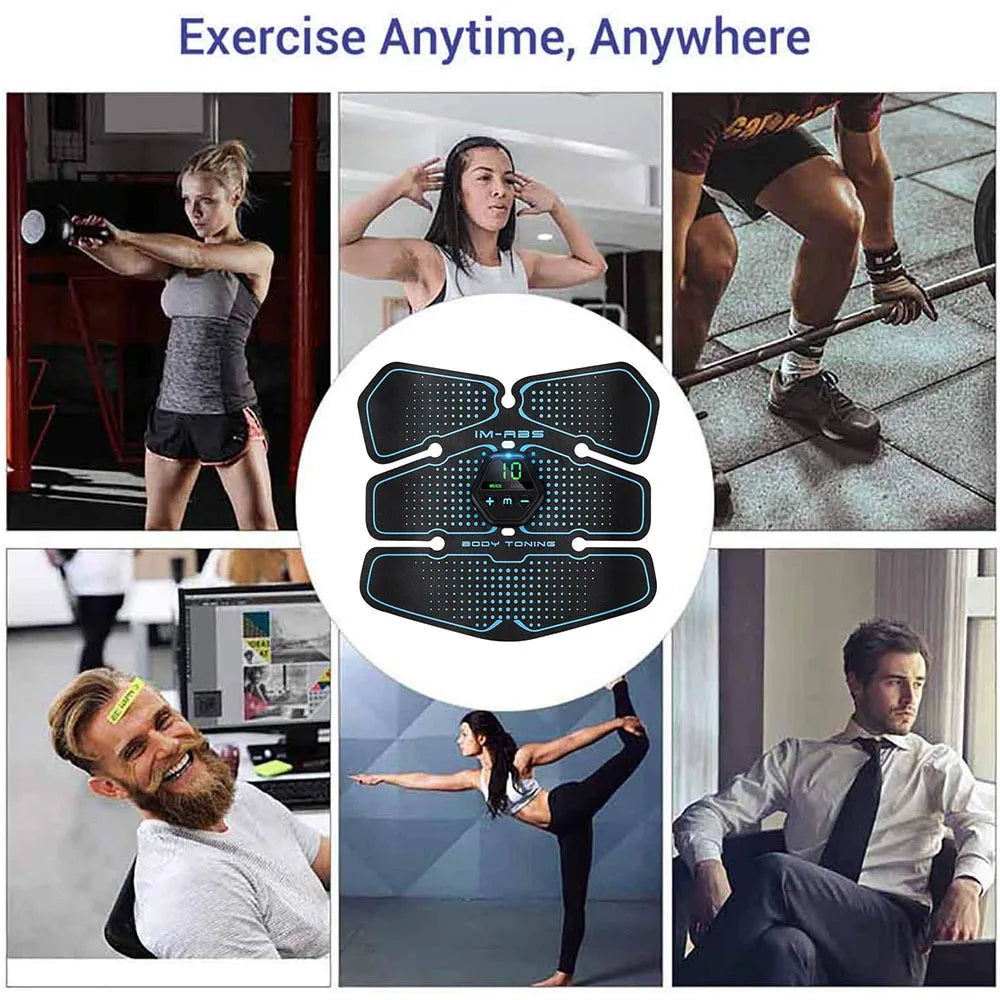 Abdominal Muscle Stimulator Trainer EMS Abs Fitness Equipment Training Gear Muscles Electrostimulator Toner Exercise At Home Gym Oasis Select