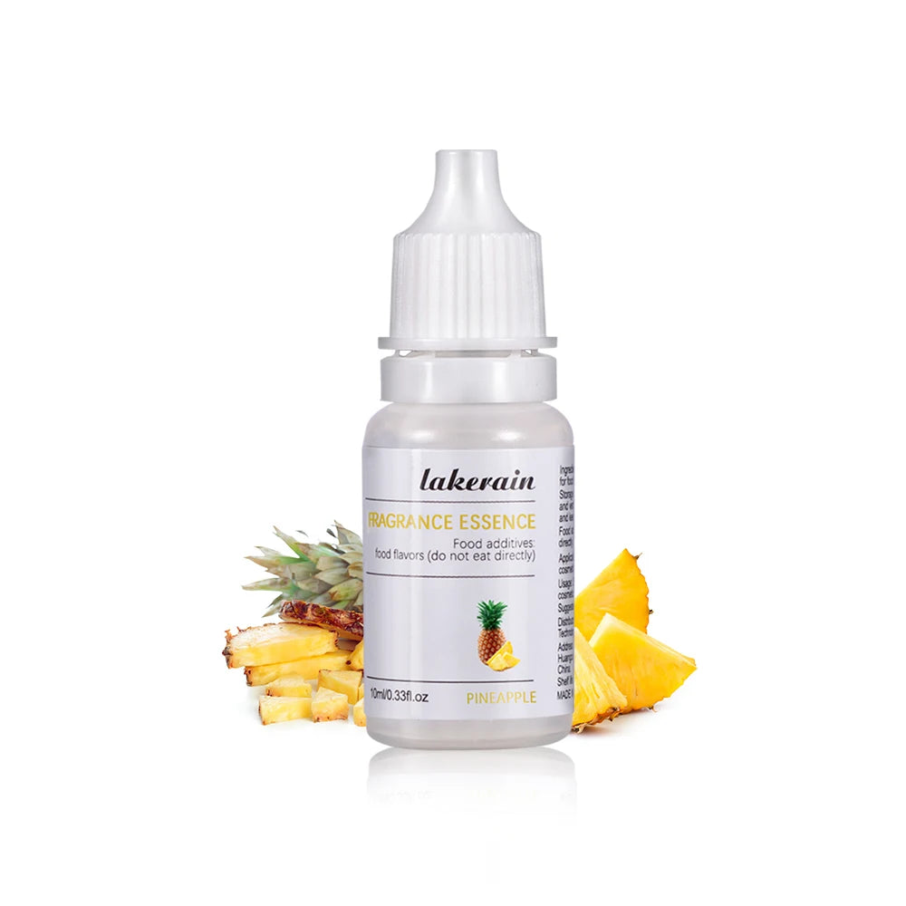 10ml Lip Gloss Liquid Pigment Flavor Essence Oil Drop for Clear Lip Gloss Base Gel Lip Glaze Odorless Moisturizing Lipgloss Base Oasis Select pineapple essence