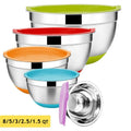 5-Piece Stainless Steel Mixing Bowls with Airtight Lids Mixing Bowl Set Oasis Select Default Title