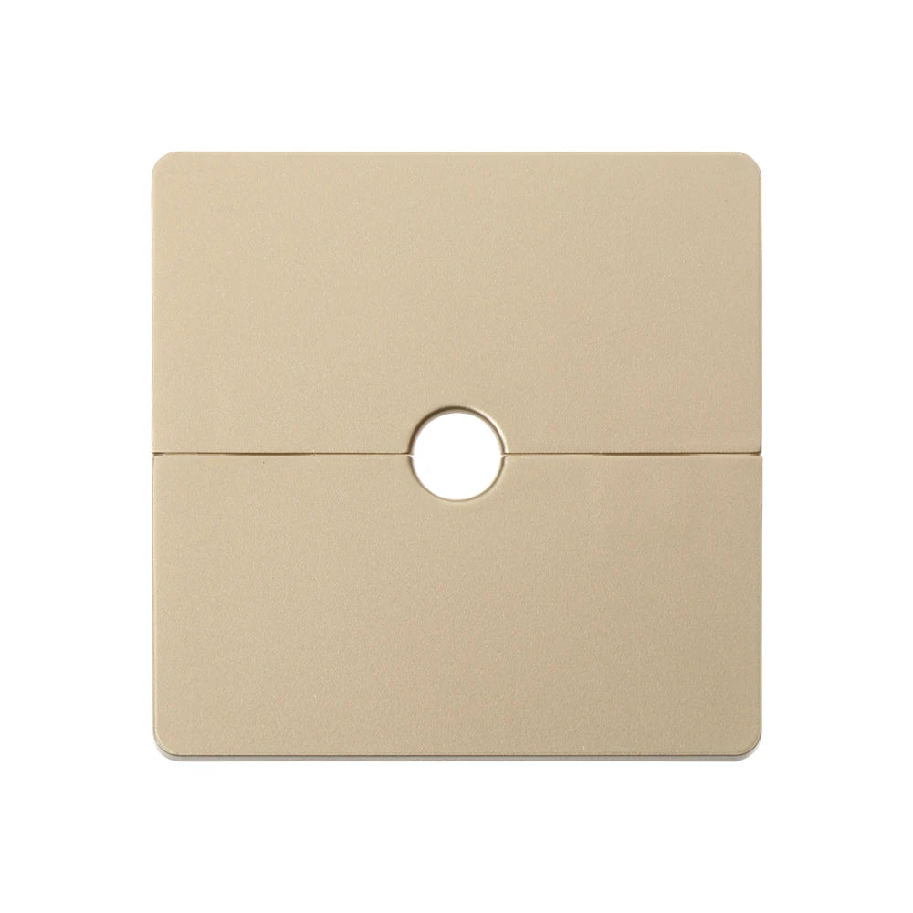 86Type ABS Wall Wire Hole Cover Air-conditioning Dust Pipe Plug Reserved Drill Hole Panel Decor Office Desk Hole Cap Hardware Oasis Select gold-inner 12mm