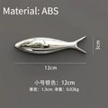 Creative Wall Decoration pendant 3D electroplating fish wall paste restaurant TV background wall fish wall decoration Oasis Select silver small size