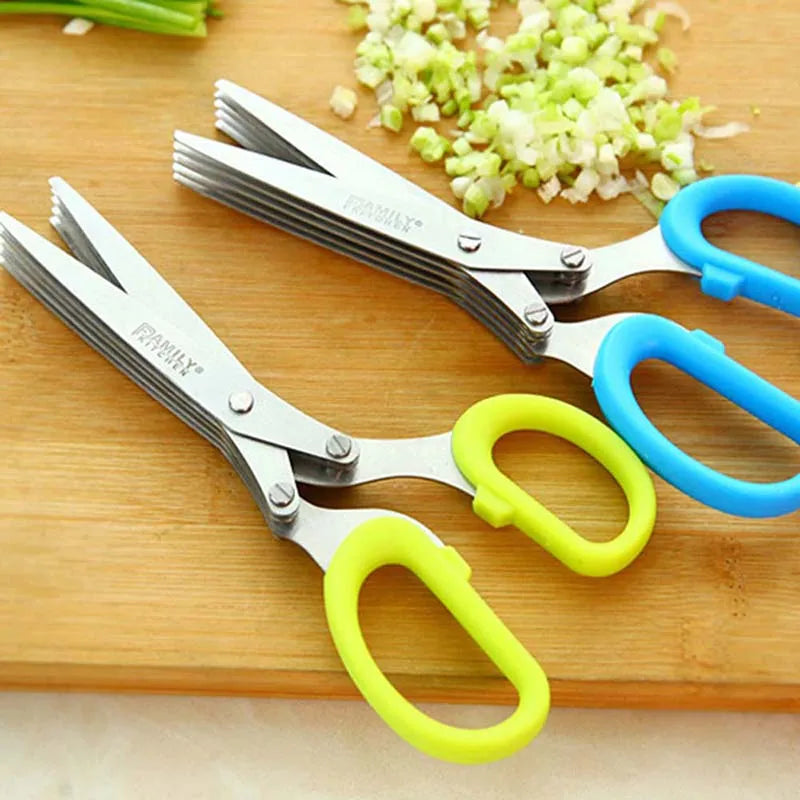 5-Layer Herb & Scallion Scissors – Multi-Blade Kitchen Shears Multi-Blade Kitchen Scissors Oasis Select