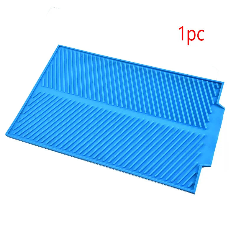 4-Pack Silicone Dish Drying Mat – Non-Slip & Heat Resistant Silicone Drying Mat Oasis Select blue-1pc L 39x25cm