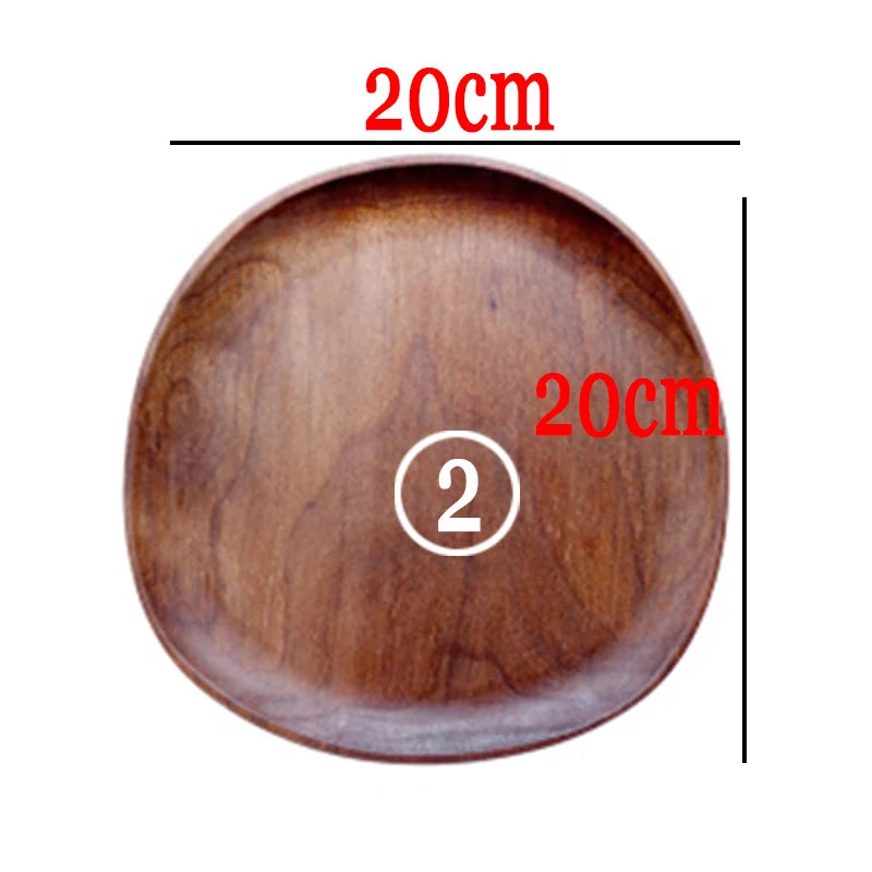 Irregular Oval Acacia Wood Serving Tray – Fruit & Dessert Plate Wood Serving Tray Oasis Select 2