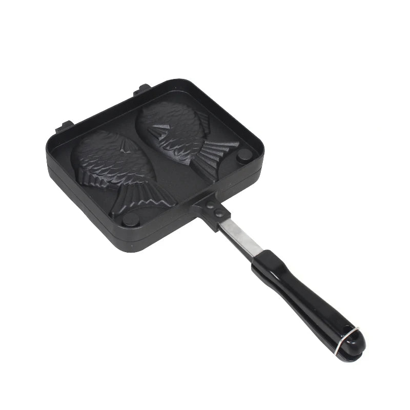 Taiyaki Japanese Fish-Shaped Bakeware Waffle Pan Maker Japanese Pancake Double Pan Stainless Steel Frypan Home Cake Tools Oasis Select