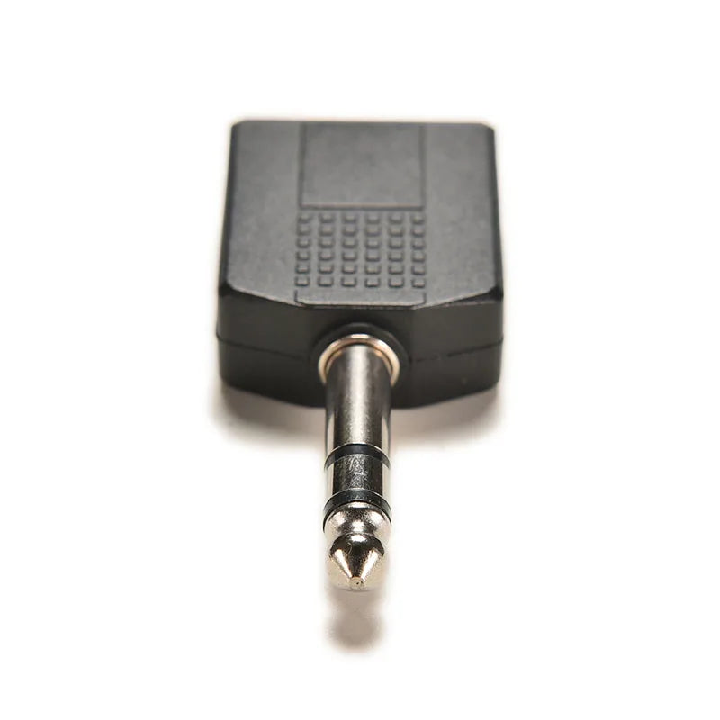 6.35mm 1/4" Y Splitter Male to Dual Female Stereo Audio Adapter