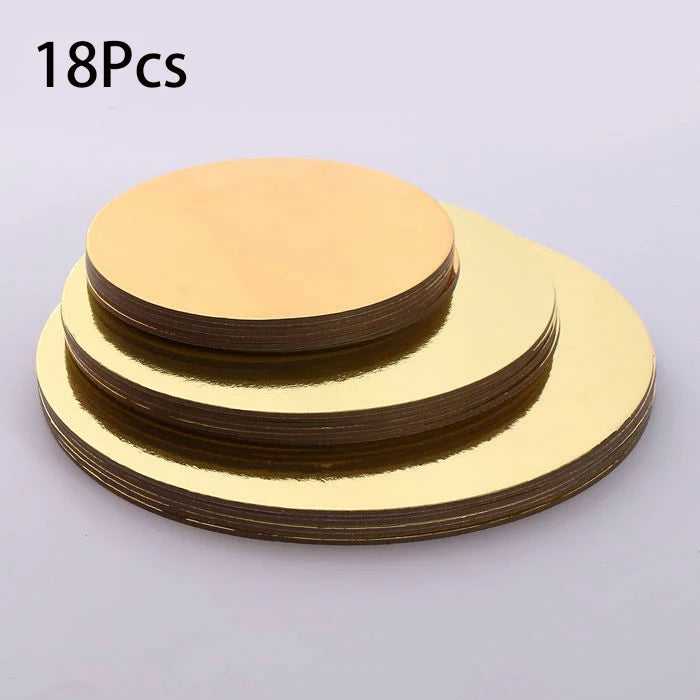 Round Cake Boards 6/8/10 Inch – Baking Mats, Bases & Liners Round Cake Boards Oasis Select 18pcs Gold