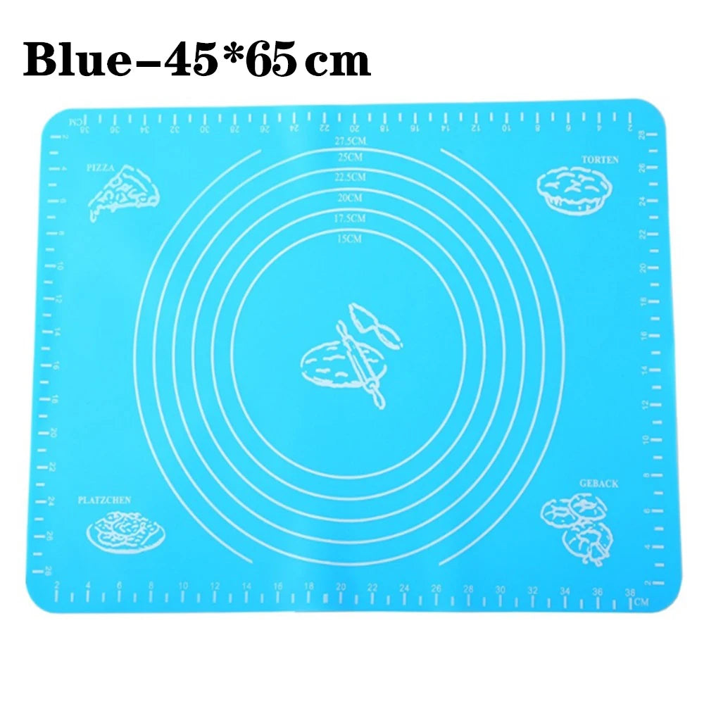 Non-Stick Silicone Baking Mat for Pizza, Pastry & Dough Rolling Silicone Baking Mat Oasis Select Blue-45x65cm