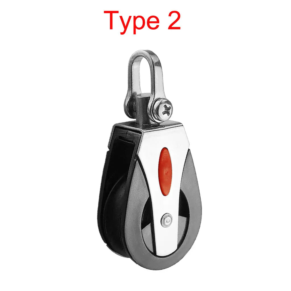 1500 Lbs Loading Gym Single Pulley Sailing Boat Kayak Pulley Block Single Wheel Swivel Lifting Rope Pulley Roller Oasis Select Type 2 1 PC