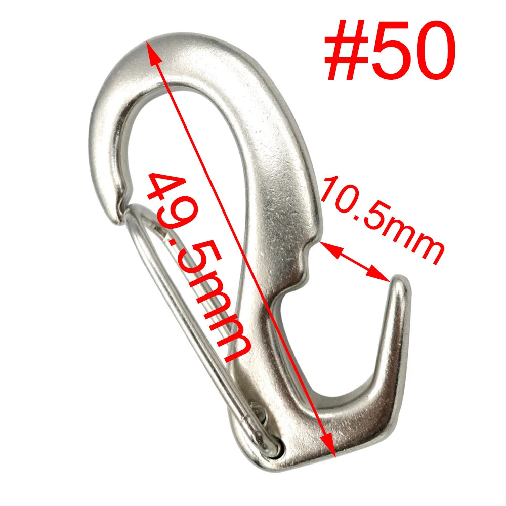 316 SS Grade Stainless Steel Spring Hook Anchor System Snap Hook Shackle For Marine Boat yacht Hardware Oasis Select NO. 50