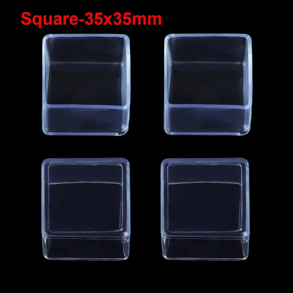 4pcs Non-Slip Oval Chair Leg Caps Feet Protector Pads Furniture Leveling Feet Mat Furniture Table Covers Socks Dust Cover Oasis Select Square 35x35mm