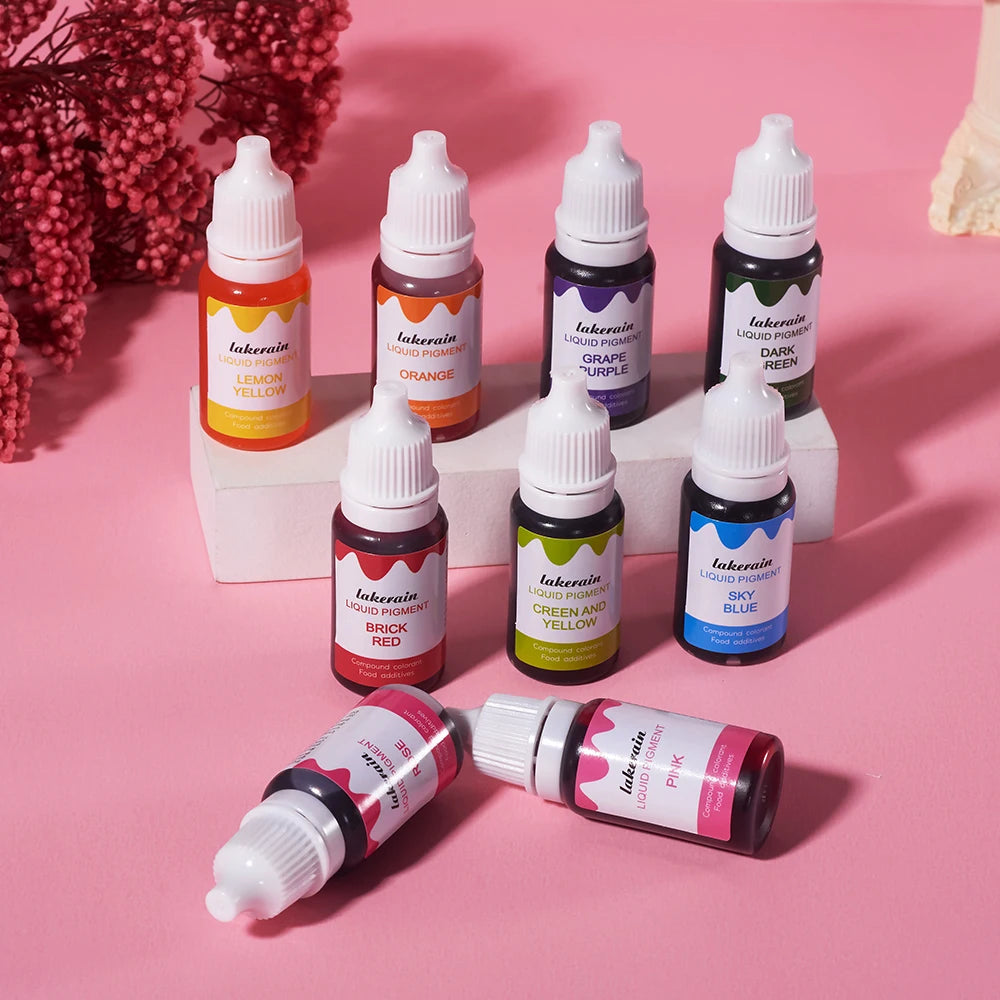 10ml Lip Gloss Liquid Pigment Flavor Essence Oil Drop for Clear Lip Gloss Base Gel Lip Glaze Odorless Moisturizing Lipgloss Base Oasis Select