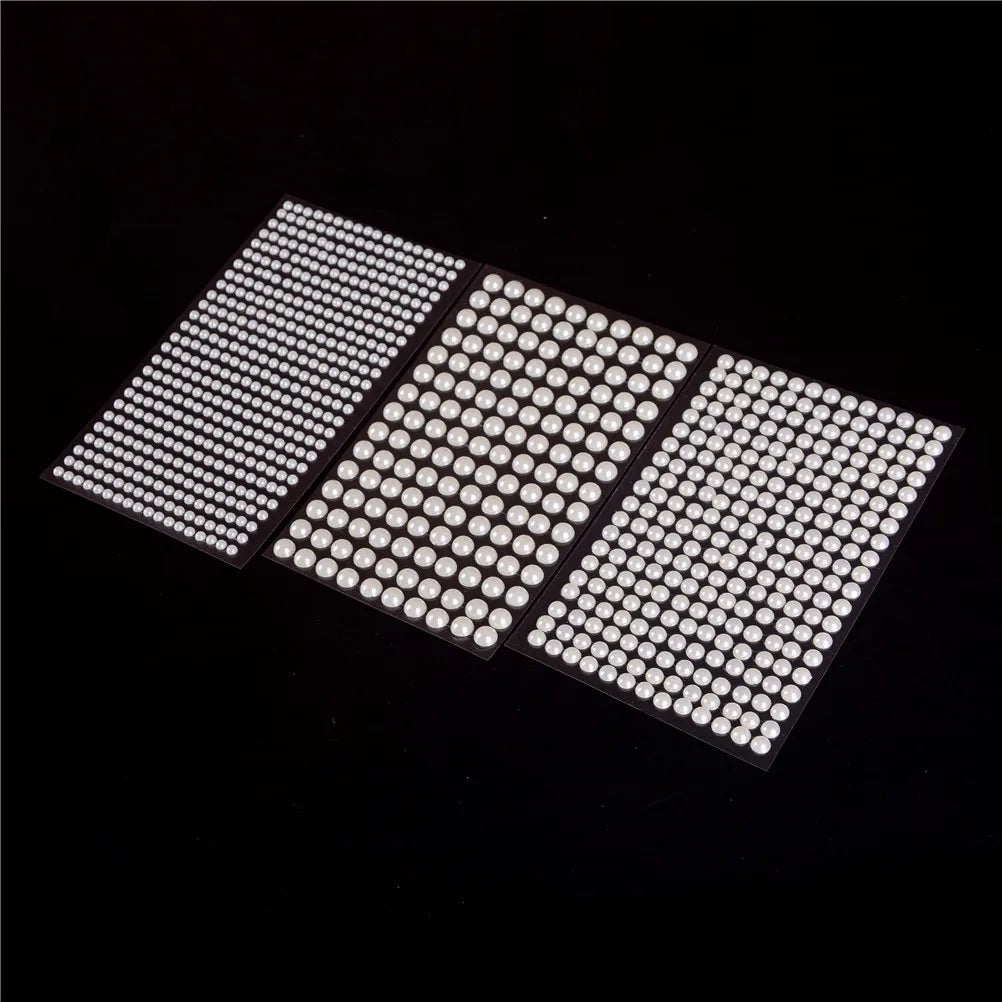 Pearl Stickers Self-Adhesive Acrylic Gems 4/6/8mm Sheets
