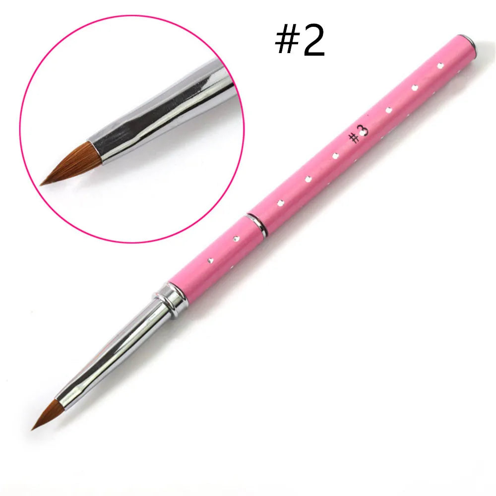 Kolinsky Sable Nail Art Brush – Metal Handle UV Gel & Acrylic