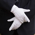 2pcs White Formal Gloves Tuxedo Honor Guard Parade Inspection Collection Serve Thin Gloves Thick Gloves Performance Gloves Men Oasis Select 1 Pair 1