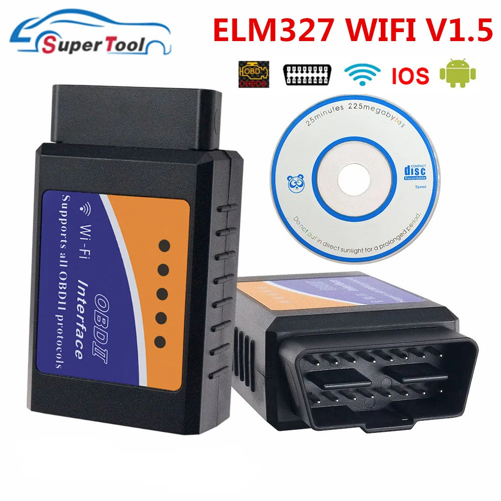 ELM327 OBD2 Bluetooth & WiFi Car Diagnostic Scanner V1.5 OBD2 Diagnostic Scanner Oasis Select Old Version WIFI 1.5