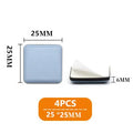 4PCS Floor Rubber Protector Pads Self-Adhesive Anticollision Round Mat Chair Table Glides Furnitures Legs Slider Home Supplies Oasis Select Square 25x25mm 4pcs