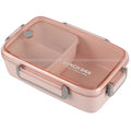 Brown/Green/Pink Lunch Box Bamboo Fiber Material Portable Bento Box Microwaveble Food Storage Container For Office Children Oasis Select Pink 23cmx15cmx7cm