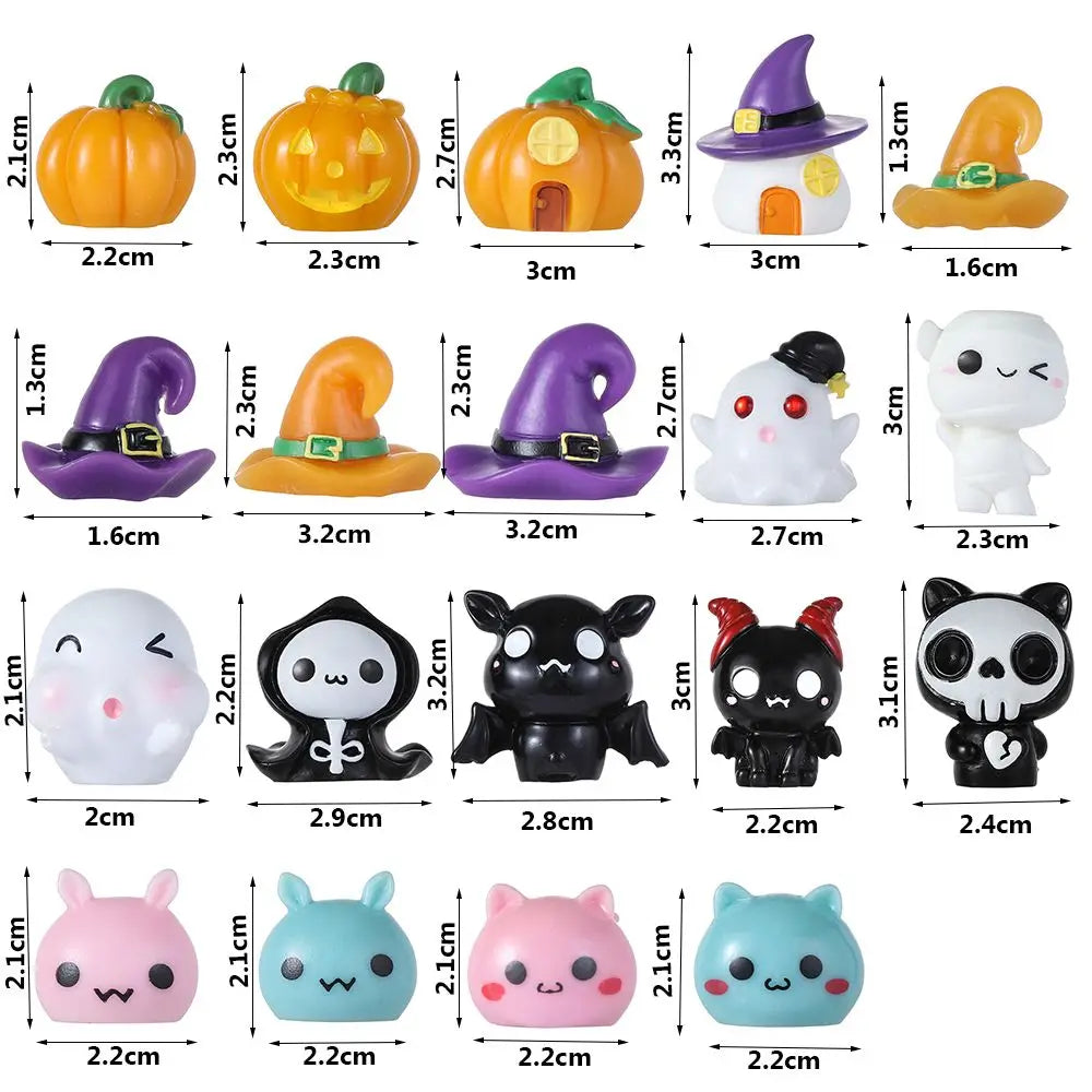 Halloween Pumpkin Ghost Vampire Micro Landscape Landscape Resin Craft Mini Fairy Garden Ornaments Home Decor Oasis Select