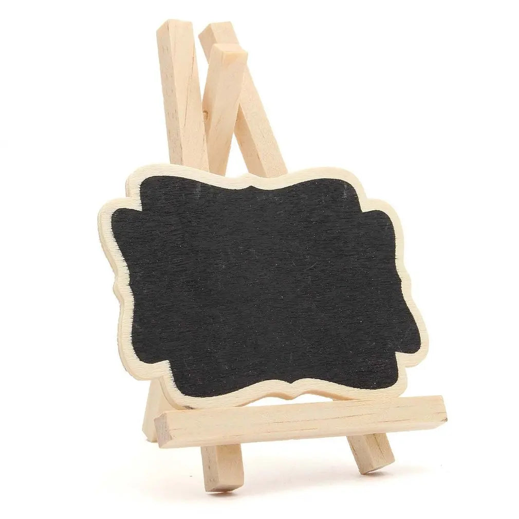 Wooden Blackboard Universal Message Board 10 PCS/Set Mini Chalkboard Portable Wedding Party Decor Decorative Parts Oasis Select
