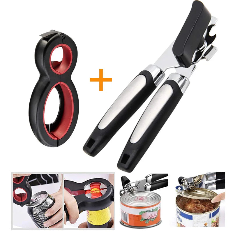 Stainless Steel Can & Bottle Opener Set – Multifunctional Kitchen Can & Bottle Opener Oasis Select