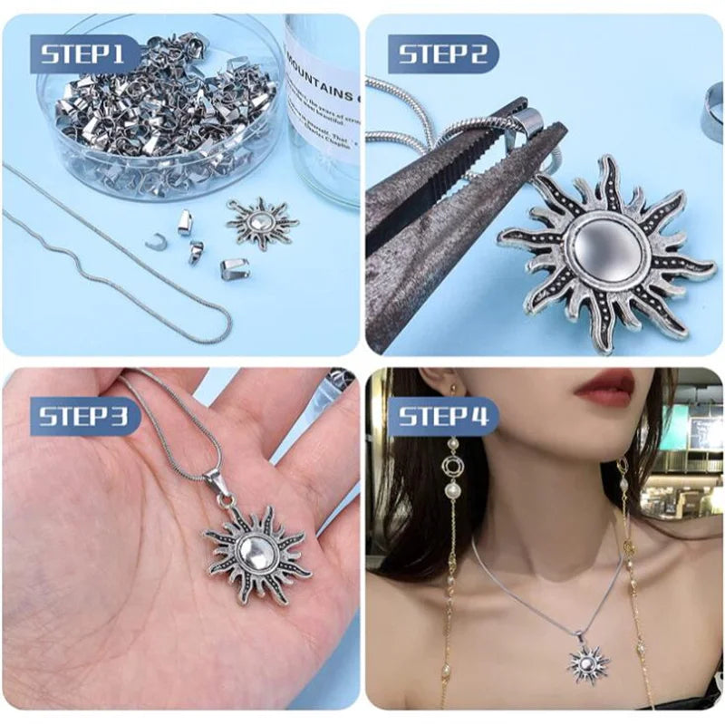 100pcs Stainless Steel Clasps Bails Charm Melon Seeds Buckle Pendant DIY Necklace Bracelet Connectors Jewelry Findings Oasis Select