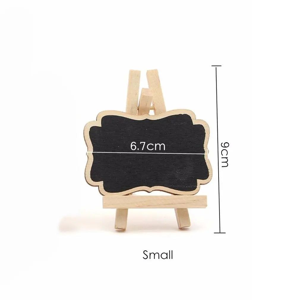 Wooden Blackboard Universal Message Board 10 PCS/Set Mini Chalkboard Portable Wedding Party Decor Decorative Parts Oasis Select