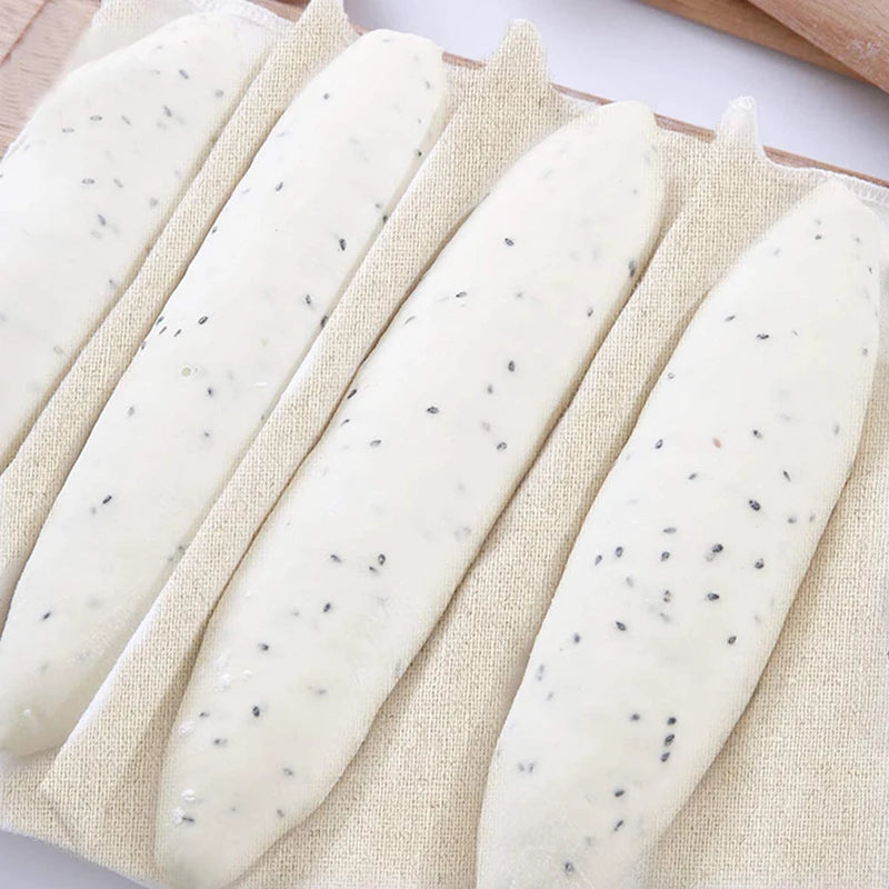French Fermented Cotton Cloth Proofing Flax Dough Bakers Pans Proving Bread Baguette Baking Mat Pastry Kitchen Tools Oasis Select M-45x75cm